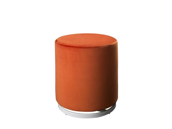 CEOT-070 (Orange Velvet) | Marche Swivel Ottoman -- Trade Show Rental Furniture